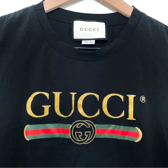 Gucci logo shirt black large brand new without tag - Picture 3 of 5